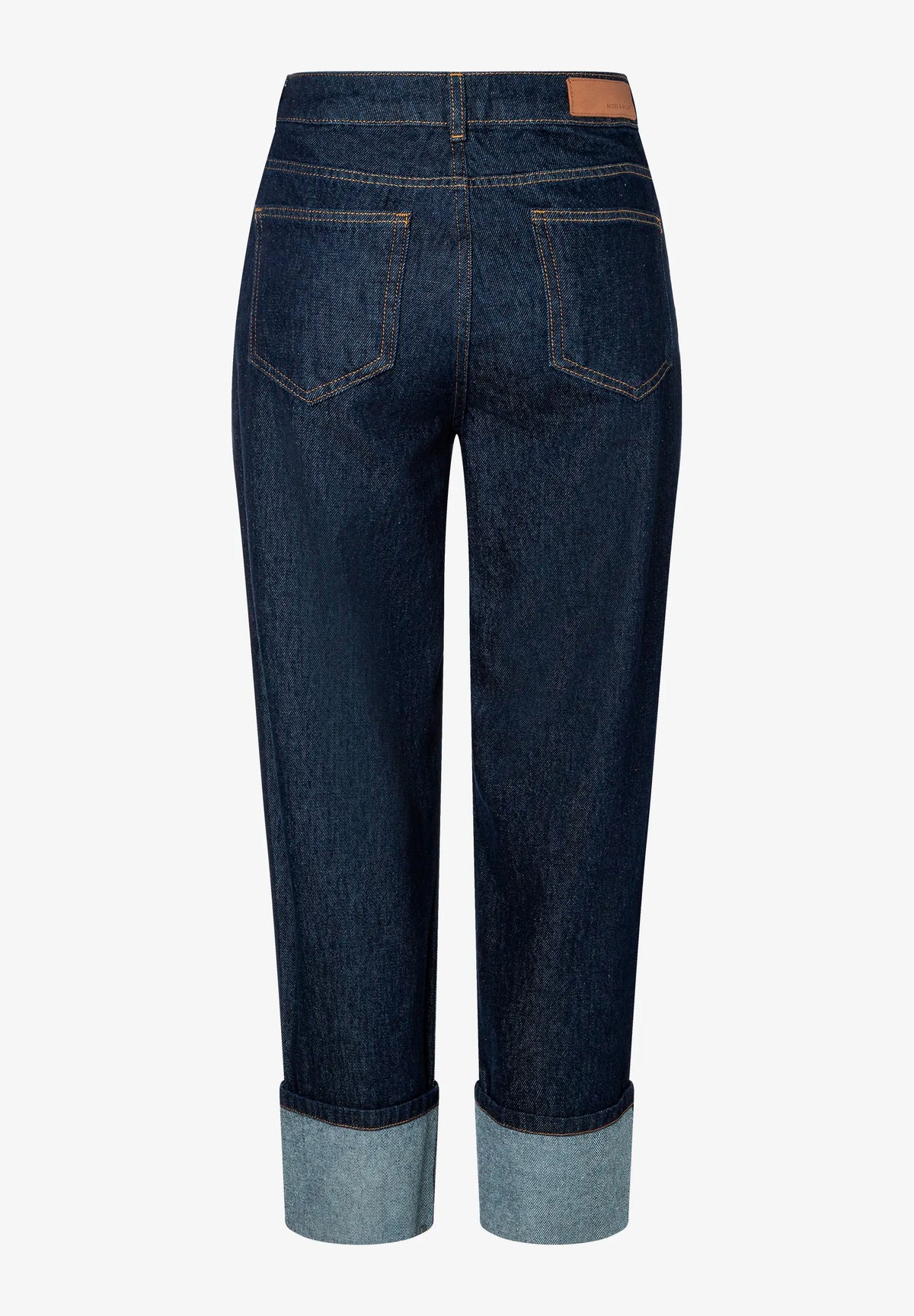 More &amp; More Rinse Wash Denim Dark Blue Women Jeans with a Roll-Up SKU: 61084251_M0970 Image 05