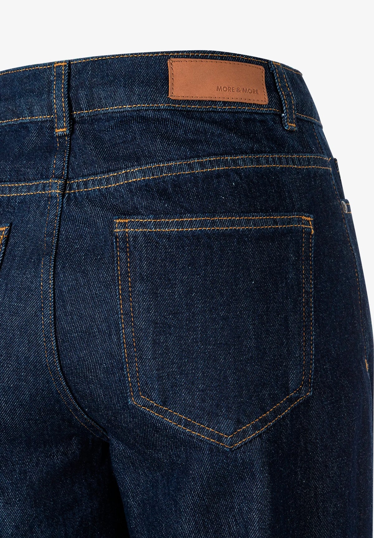 More &amp; More Rinse Wash Denim Dark Blue Women Jeans with a Roll-Up SKU: 61084251_M0970 Image 06