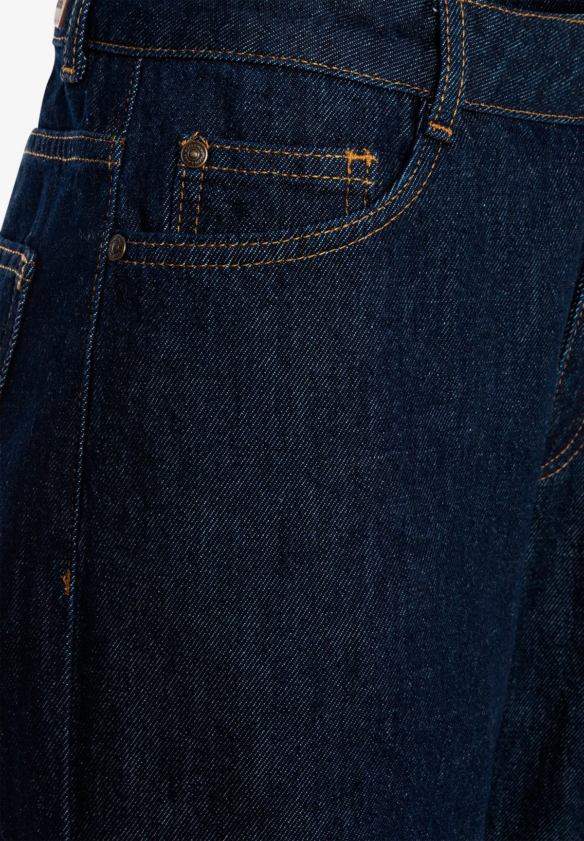 More &amp; More Rinse Wash Denim Dark Blue Women Jeans with a Roll-Up SKU: 61084251_M0970 Image 08
