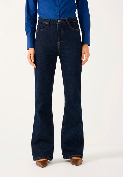 More &amp; More Rinse Wash Denim Dark Blue Women Bootcut Jeans SKU: 61084252_M0970 Image 01