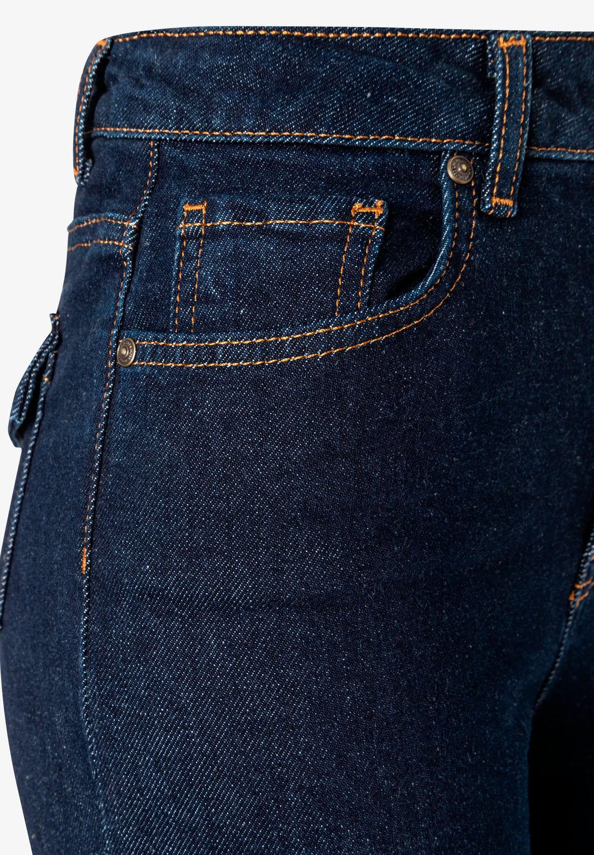 More &amp; More Rinse Wash Denim Dark Blue Women Bootcut Jeans SKU: 61084252_M0970 Image 08