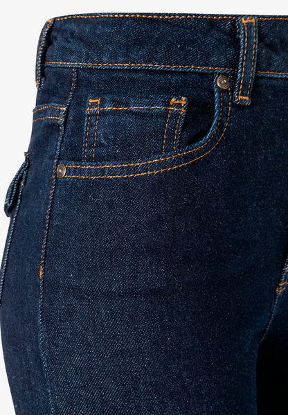 More &amp; More Rinse Wash Denim Dark Blue Women Bootcut Jeans SKU: 61084252_M0970 Image 08