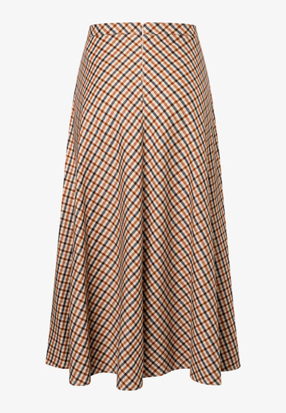 More &amp; More Wallpaper Print Women More Plaid Skirt SKU: 61085050_M4031 Image 05