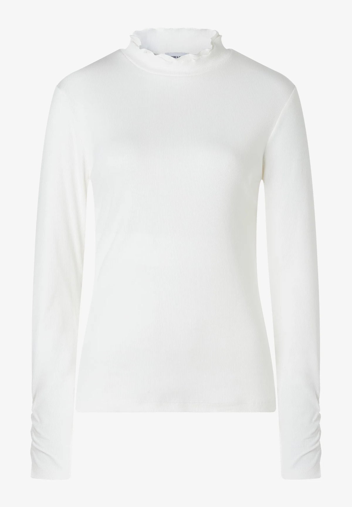 More &amp; More Off White Women Ribbed Top SKU: 61090005_M0041 Image 03
