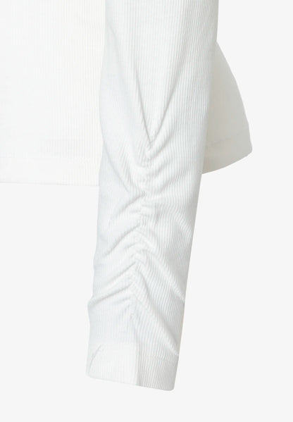 More &amp; More Off White Women Ribbed Top SKU: 61090005_M0041 Image 06