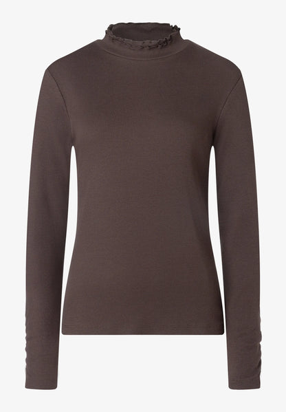 More &amp; More Espresso Brown Women Ribbed Top SKU: 61090005_M0279 Image 03