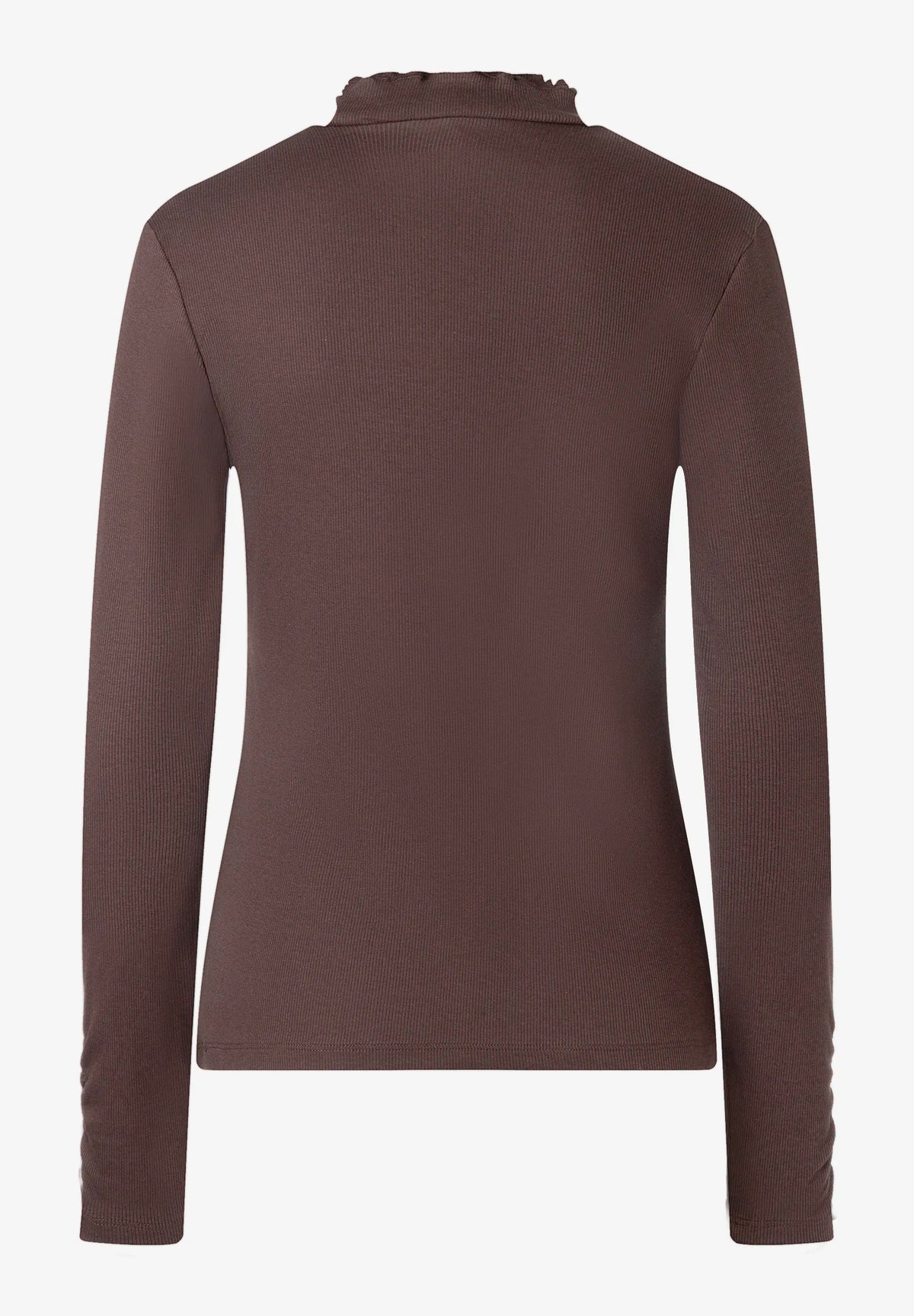 More &amp; More Espresso Brown Women Ribbed Top SKU: 61090005_M0279 Image 04
