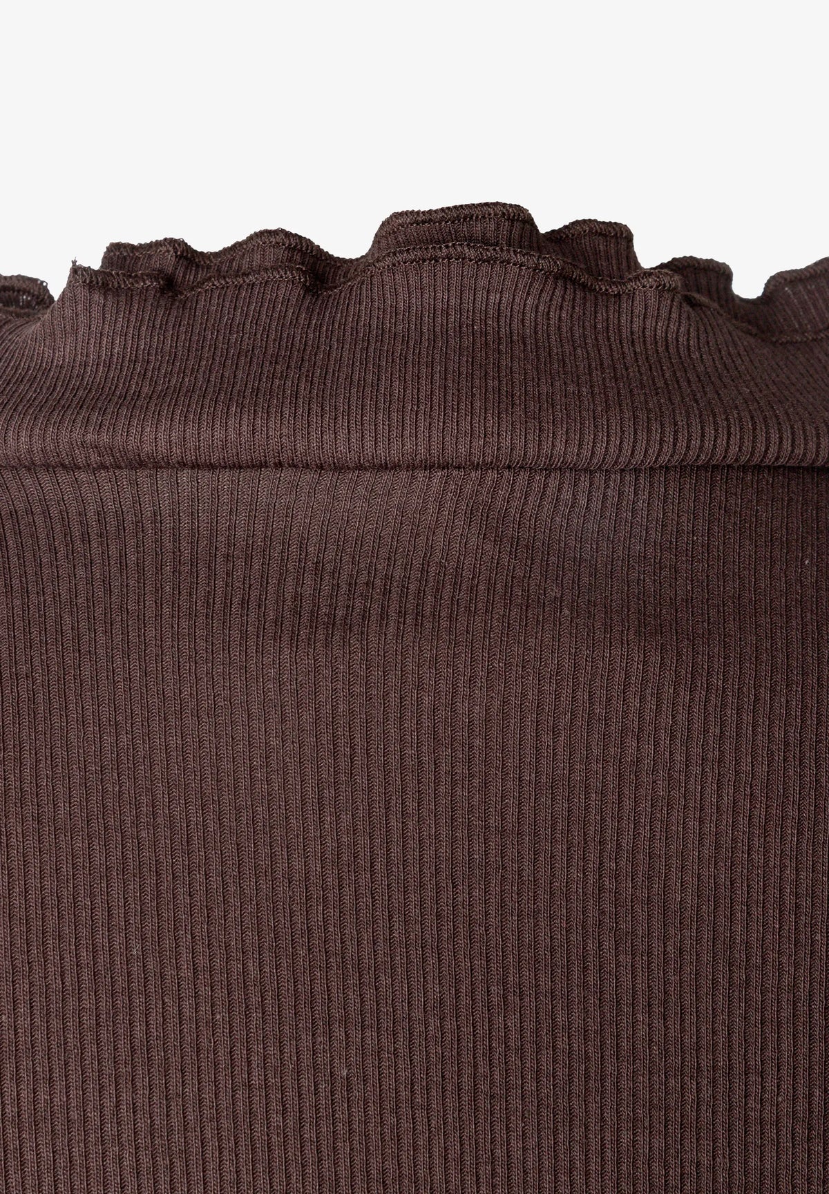 More &amp; More Espresso Brown Women Ribbed Top SKU: 61090005_M0279 Image 05