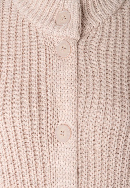 More &amp; More Powder Creme Women Long Knit Coat SKU: 61091205_M0031 Image 05