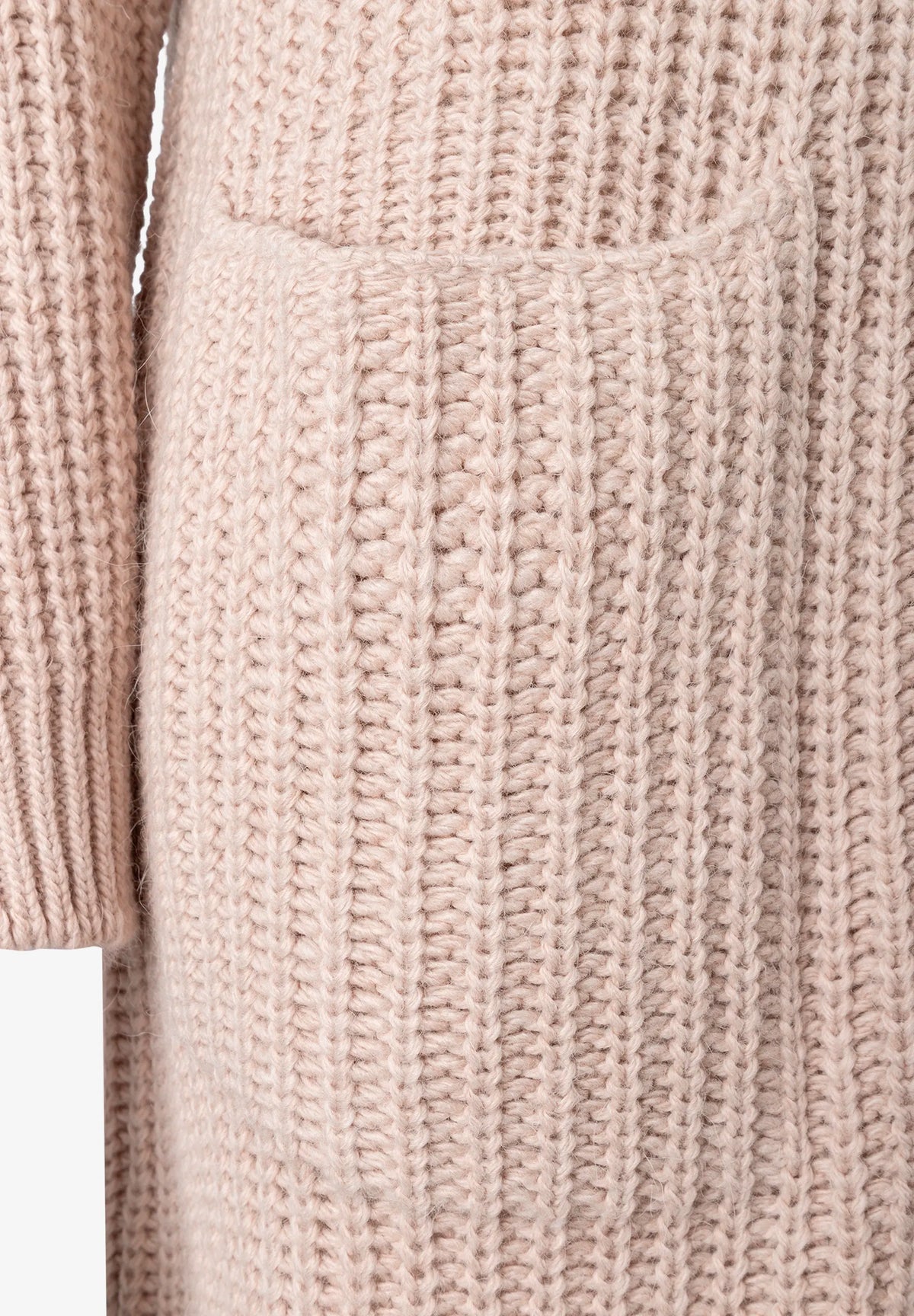More &amp; More Powder Creme Women Long Knit Coat SKU: 61091205_M0031 Image 06