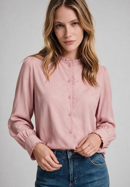 More &amp; More Mellow Rose Women Blouse with Ruffle Details SKU: 61092000_M0858 Image 01
