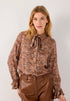 More & More Minimal Print Women Printed Blouse with Bow SKU: 61092002_M4272 Image 01