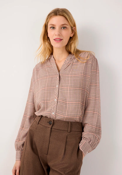 More &amp; More Wallpaper Print Women Checked Blouse SKU: 61092005_M4031 Image 01