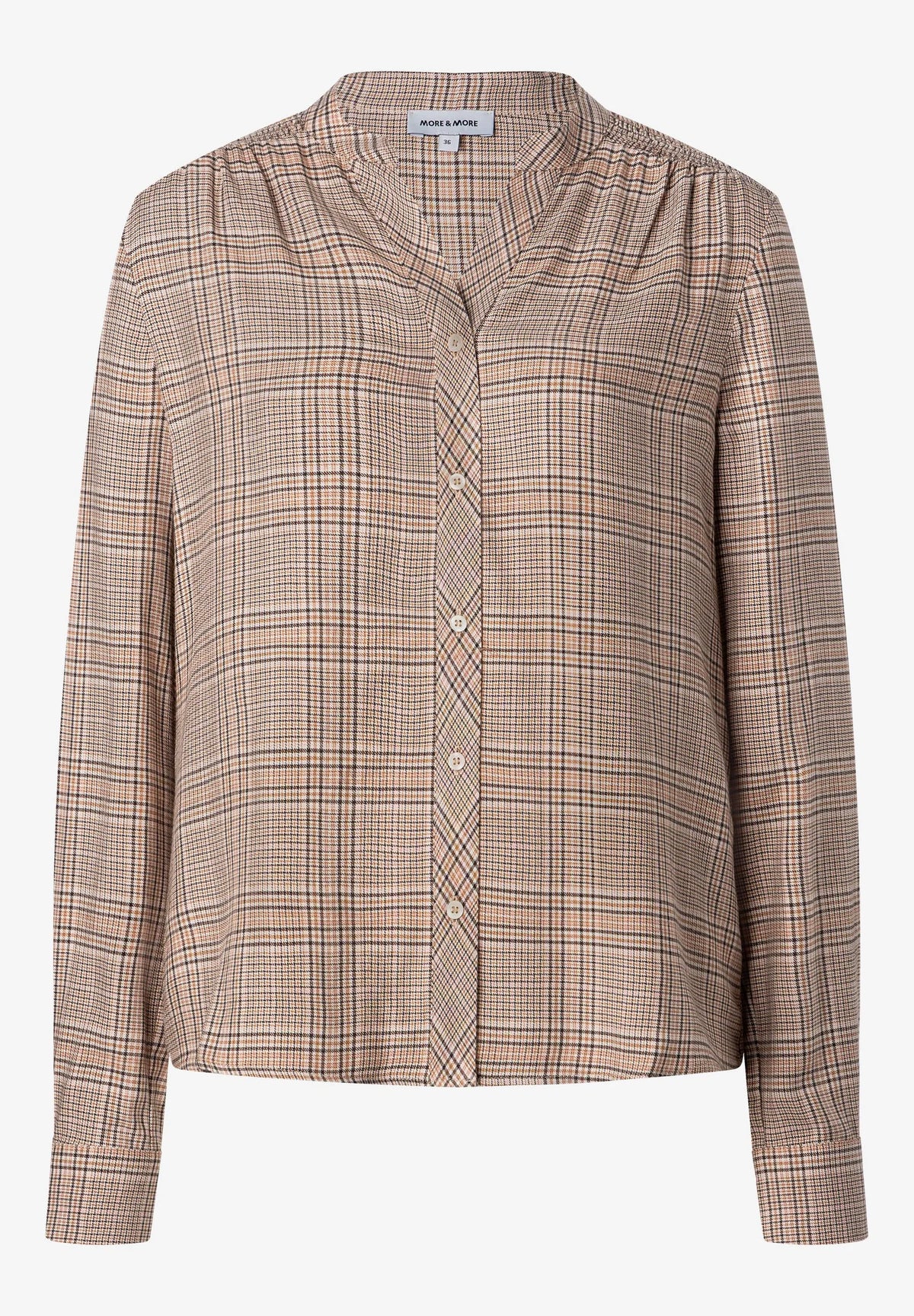 More &amp; More Wallpaper Print Women Checked Blouse SKU: 61092005_M4031 Image 03
