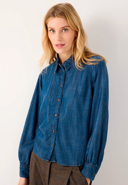 More &amp; More Middle Blue Denim Women Denim Blouse SKU: 61092200_M0962 Image 01