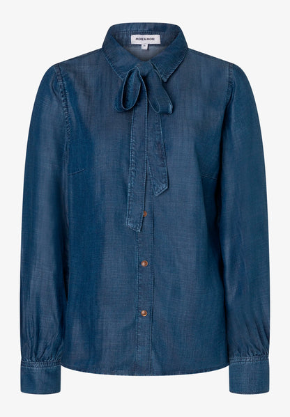More &amp; More Middle Blue Denim Women Denim Blouse SKU: 61092200_M0962 Image 03
