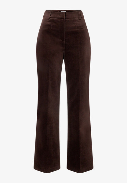More &amp; More Espresso Brown Women Velvet Trousers SKU: 61094005_M0279 Image 04