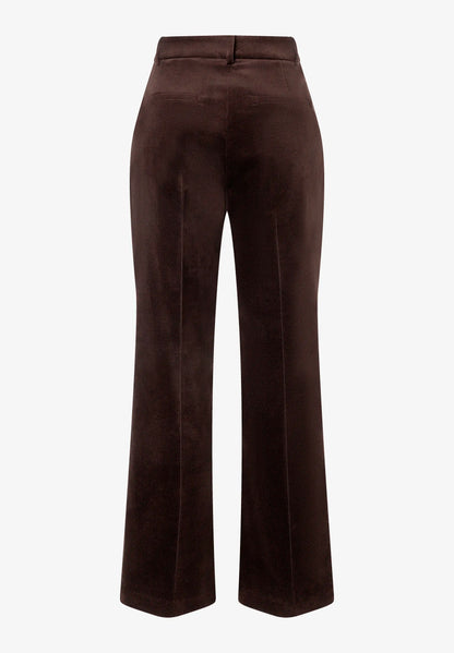 More &amp; More Espresso Brown Women Velvet Trousers SKU: 61094005_M0279 Image 05