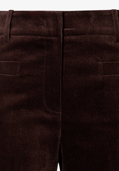 More &amp; More Espresso Brown Women Velvet Trousers SKU: 61094005_M0279 Image 08