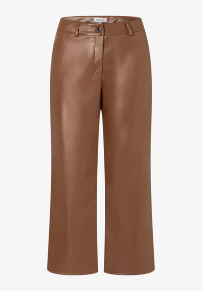 More &amp; More Espresso Brown Women Faux Leather Culottes SKU: 61094007_M0279 Image 04