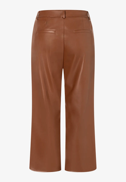 More &amp; More Espresso Brown Women Faux Leather Culottes SKU: 61094007_M0279 Image 05