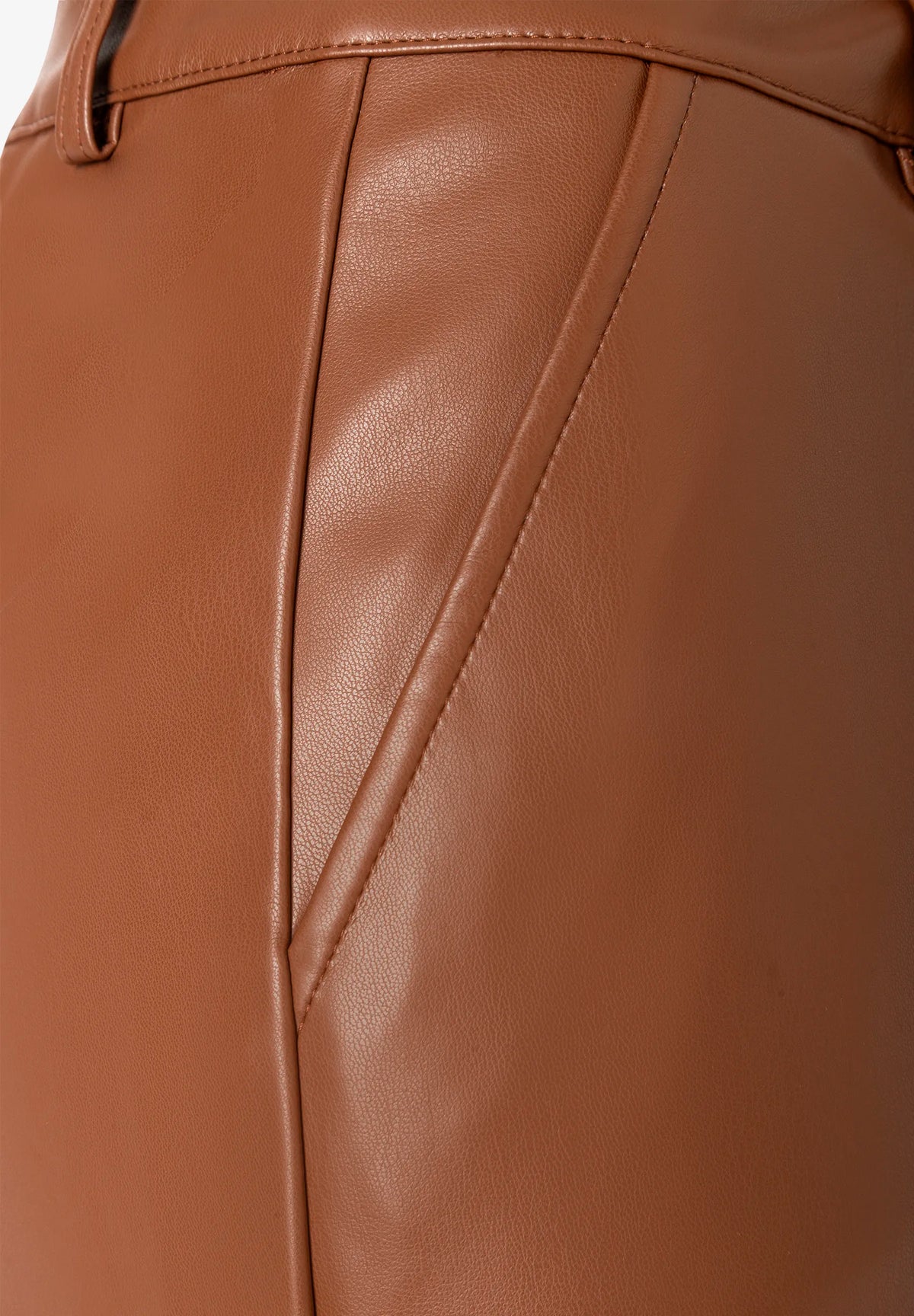 More &amp; More Espresso Brown Women Faux Leather Culottes SKU: 61094007_M0279 Image 07