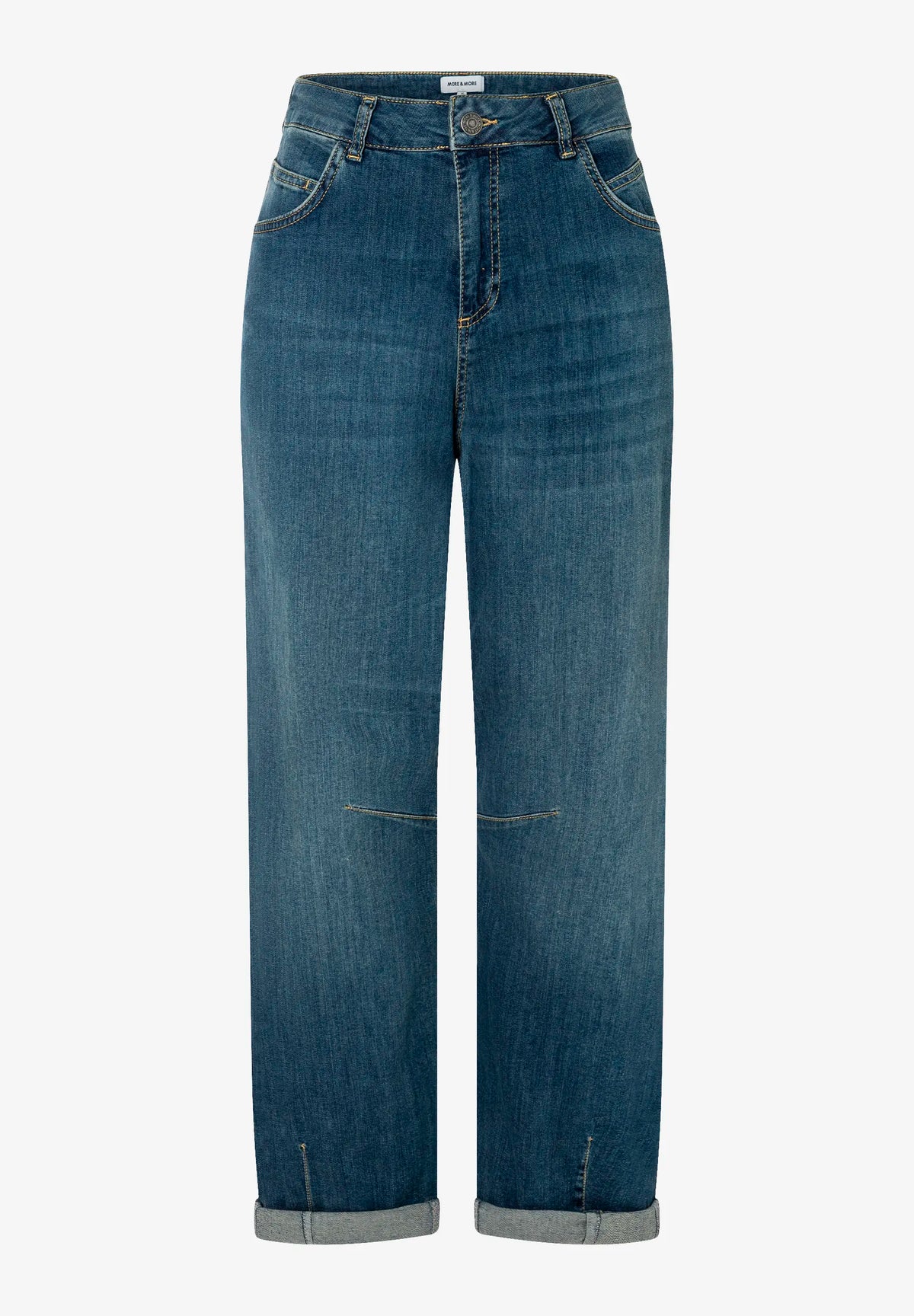 More &amp; More Middle Blue Denim Women Barrel Jeans SKU: 61094203_M0962 Image 03