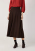 More & More Espresso Brown Women Wide Jersey Skirt SKU: 61095602_M0279 Image 01