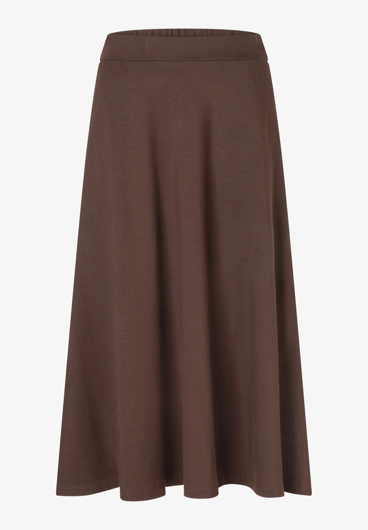 More &amp; More Espresso Brown Women Wide Jersey Skirt SKU: 61095602_M0279 Image 04
