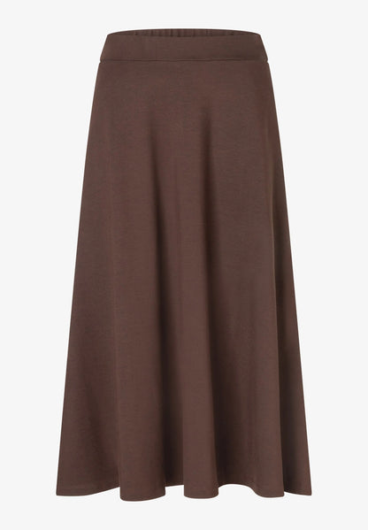 More &amp; More Espresso Brown Women Wide Jersey Skirt SKU: 61095602_M0279 Image 04