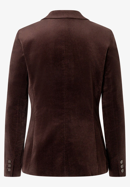 More &amp; More Espresso Brown Women Velvet Blazer SKU: 61096008_M0279 Image 04