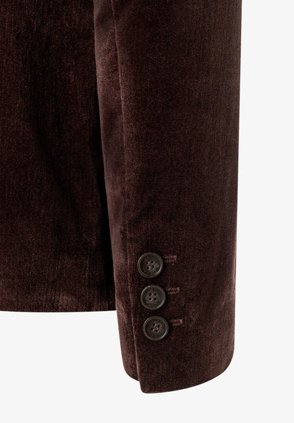 More &amp; More Espresso Brown Women Velvet Blazer SKU: 61096008_M0279 Image 05