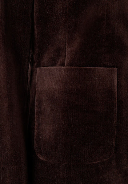 More &amp; More Espresso Brown Women Velvet Blazer SKU: 61096008_M0279 Image 06