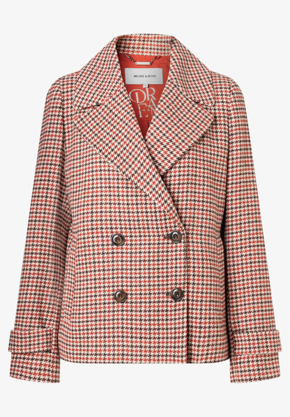 More &amp; More Special Degrade Knit Women Checked Pea Coat SKU: 61097015_M4463 Image 03