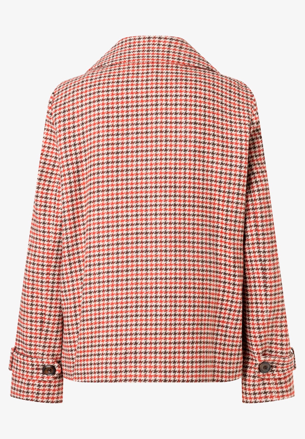 More &amp; More Special Degrade Knit Women Checked Pea Coat SKU: 61097015_M4463 Image 04