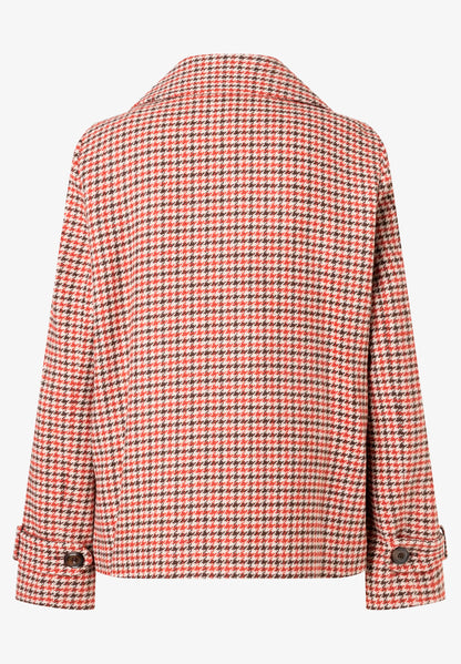 More &amp; More Special Degrade Knit Women Checked Pea Coat SKU: 61097015_M4463 Image 04