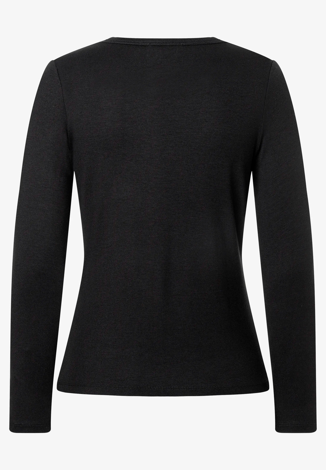 More &amp; More Black Women Long-Sleeve Top with Flower AppliquŽ SKU: 61100058_M0790 Image 02