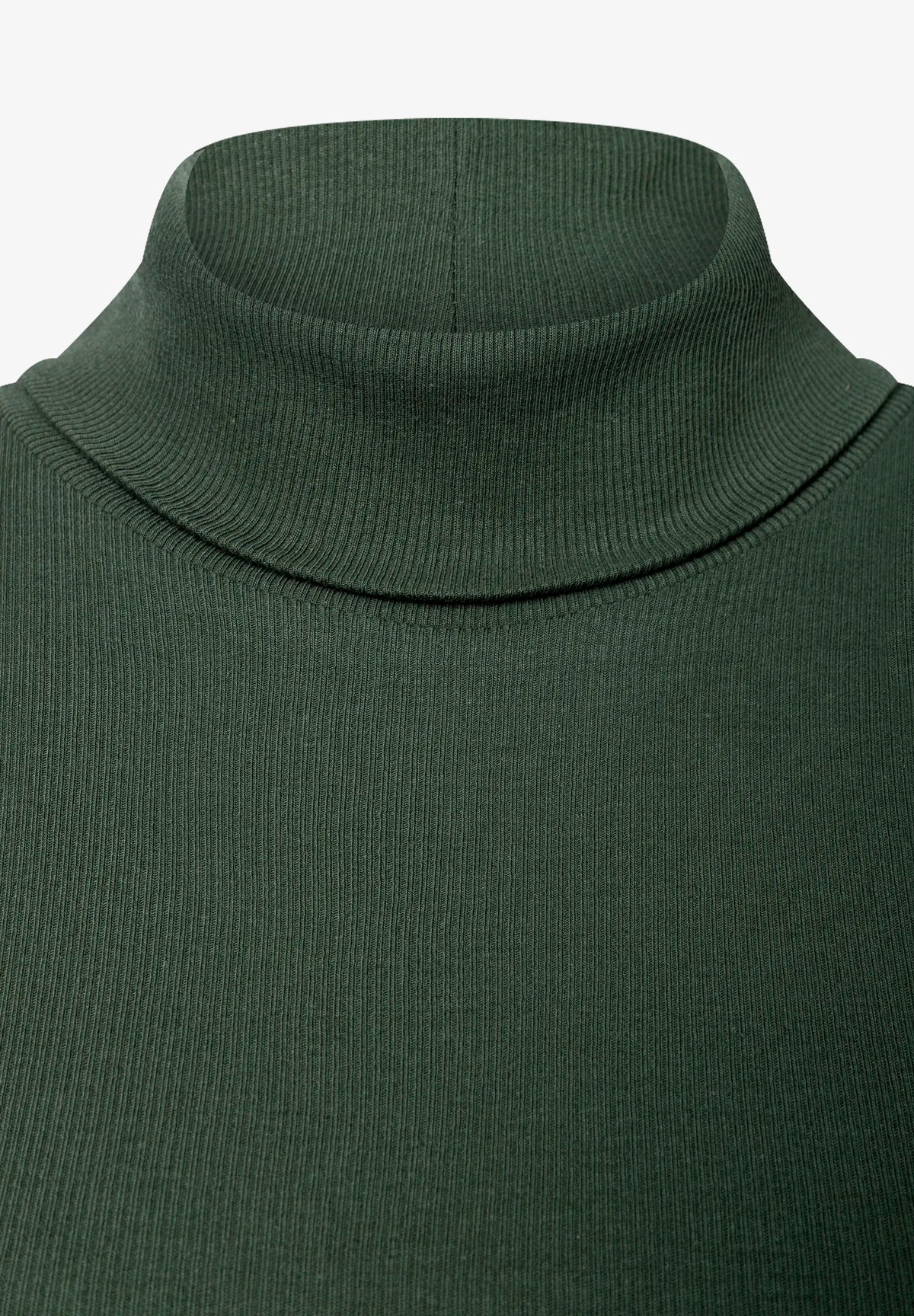 More &amp; More Deep Forest Green Women Roll-Neck Top SKU: 61100060_M0689 Image 05