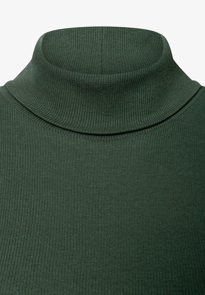 More &amp; More Deep Forest Green Women Roll-Neck Top SKU: 61100060_M0689 Image 05