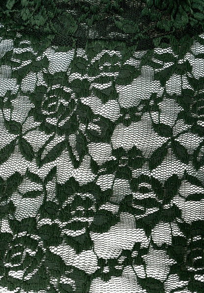 More &amp; More Deep Forest Green Women Lace Top SKU: 61100061_M0689 Image 05
