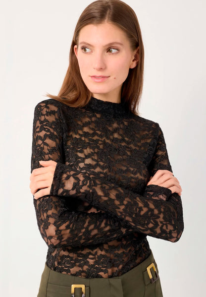 More &amp; More Black Women Lace Top SKU: 61100061_M0790 Image 01