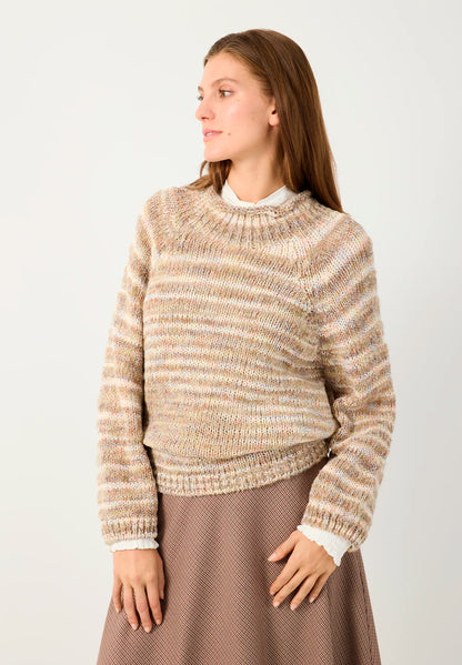 More &amp; More Rhomb Intarsia Knit Women Striped-Effect Jumper SKU: 61101050_M4244 Image 01