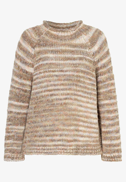 More &amp; More Rhomb Intarsia Knit Women Striped-Effect Jumper SKU: 61101050_M4244 Image 04