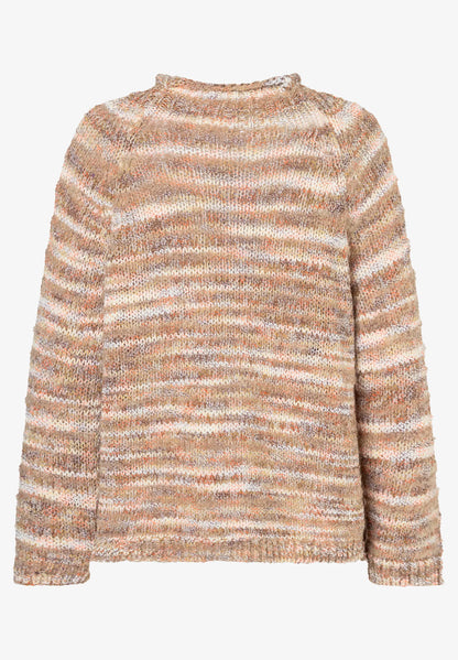 More &amp; More Rhomb Intarsia Knit Women Striped-Effect Jumper SKU: 61101050_M4244 Image 05