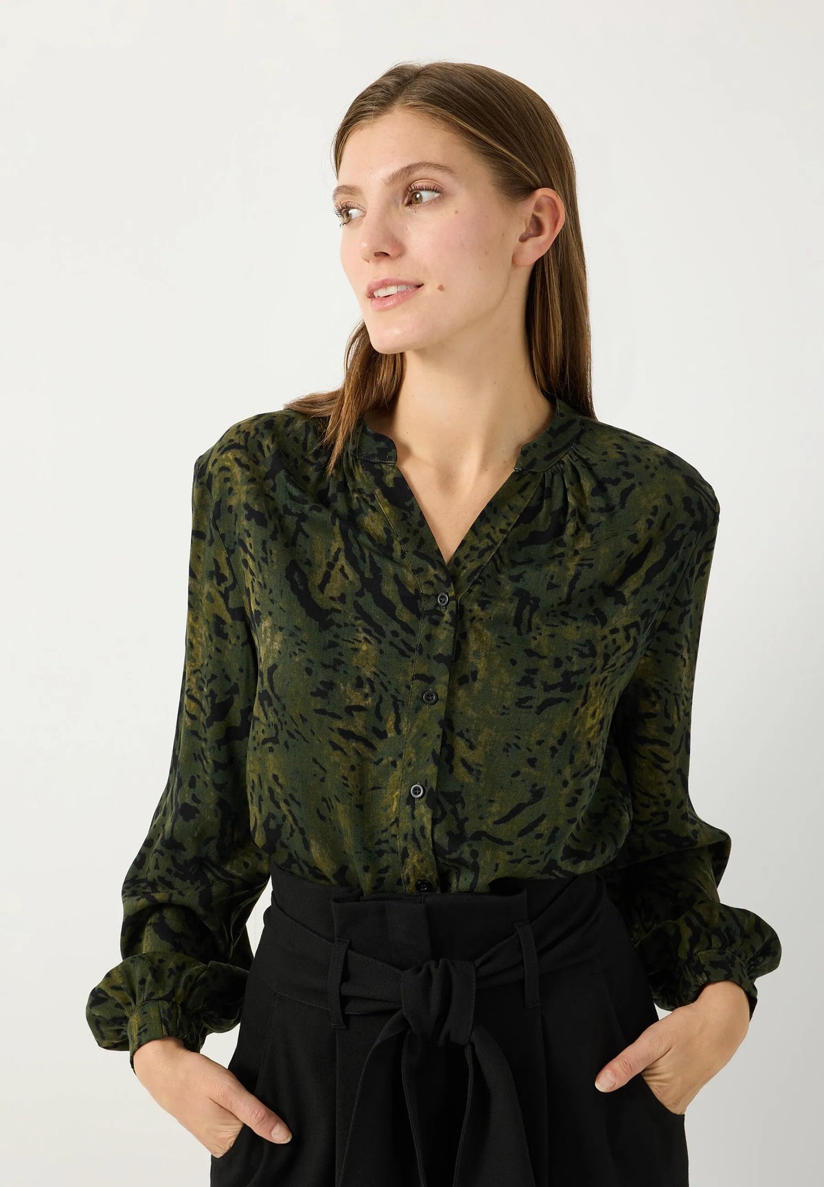 More &amp; More Modern Animal Print Women Blouse with All-Over Print SKU: 61102052_M4689 Image 01