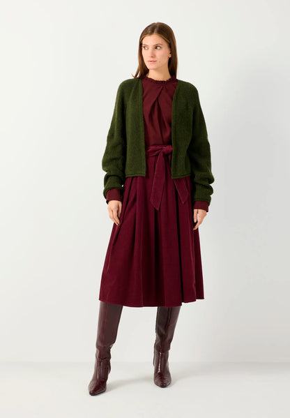 More &amp; More Pomegranate Red Women Blouse with Decorative Pleats SKU: 61102053_M0561 Image 02