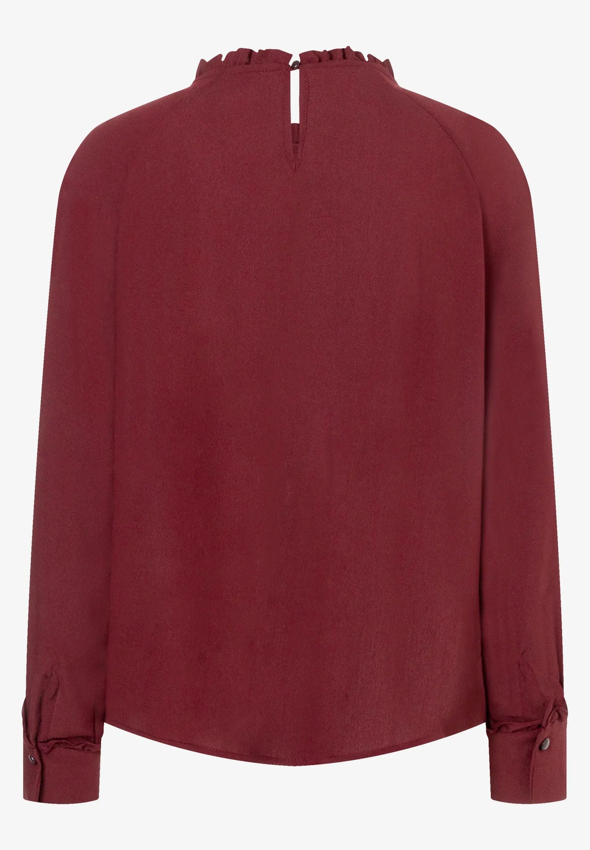 More &amp; More Pomegranate Red Women Blouse with Decorative Pleats SKU: 61102053_M0561 Image 04