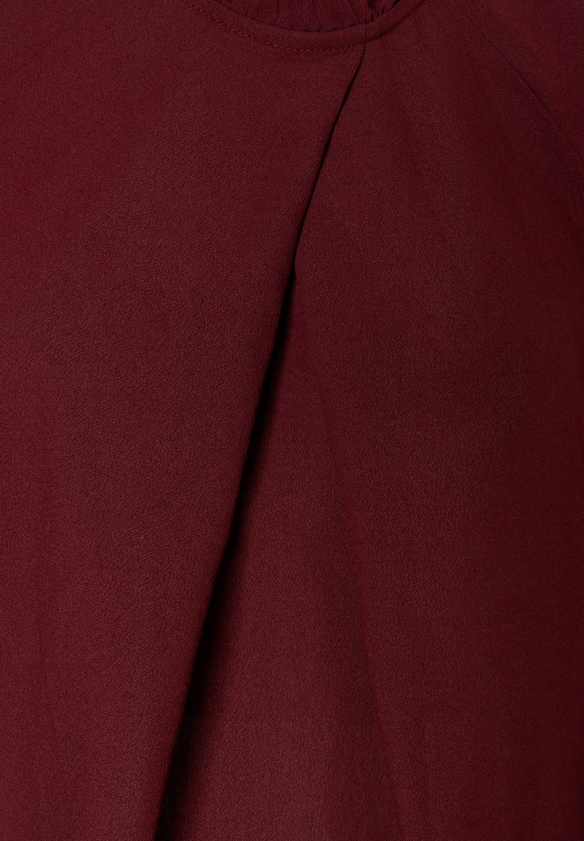 More &amp; More Pomegranate Red Women Blouse with Decorative Pleats SKU: 61102053_M0561 Image 06