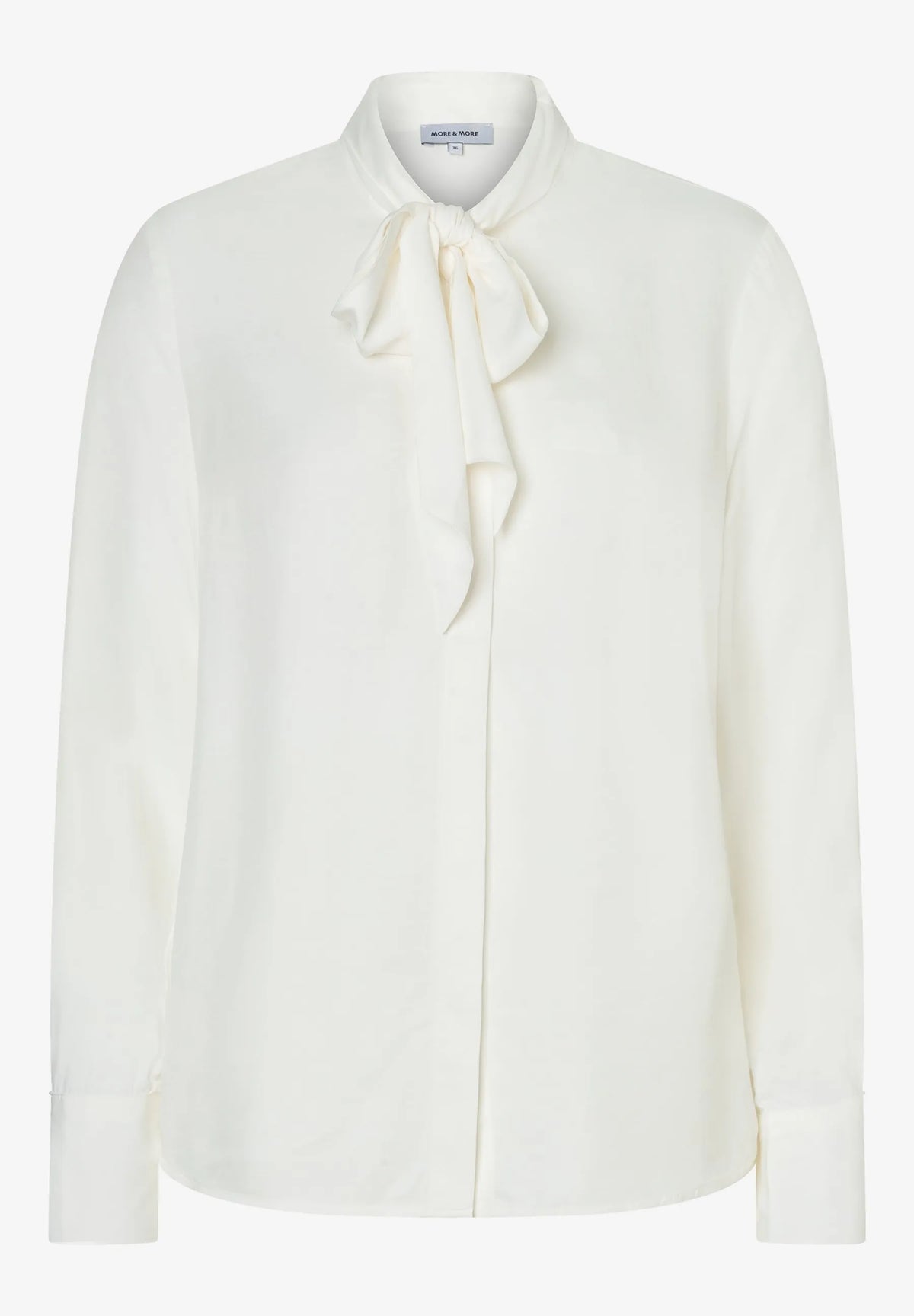 More &amp; More Off White Women Pussy-Bow Blouse SKU: 61102059_M0041 Image 03