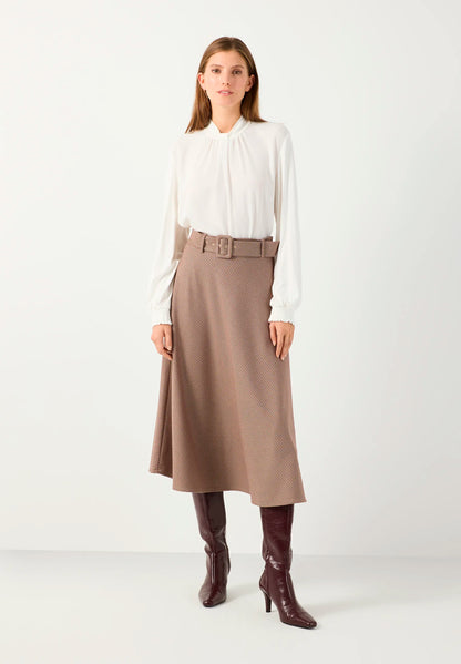More &amp; More Off White Women Blouse with Jersey Sleeves SKU: 61102650_M0041 Image 02